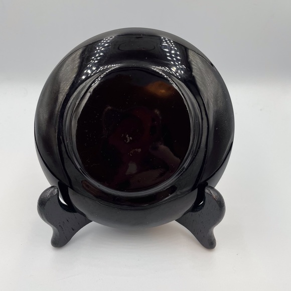 Vintage Japanese Geisha Girl Lacquer mother of Pearl inlay small plate - Picture 3 of 4